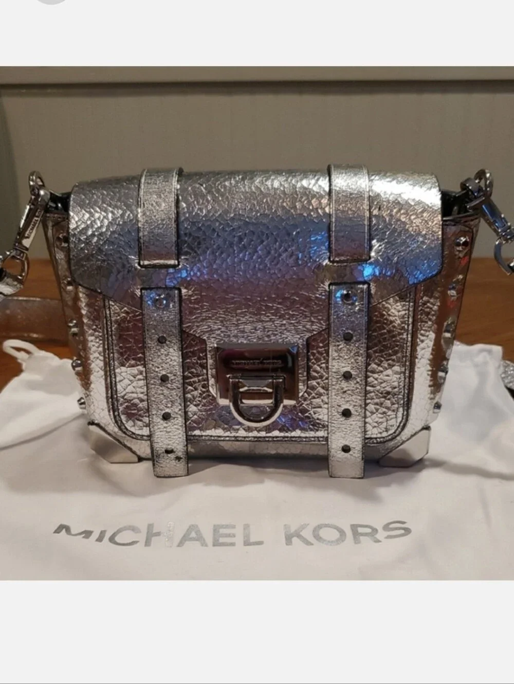 Michael Kors Small Manhattan Bag Crackled Leather